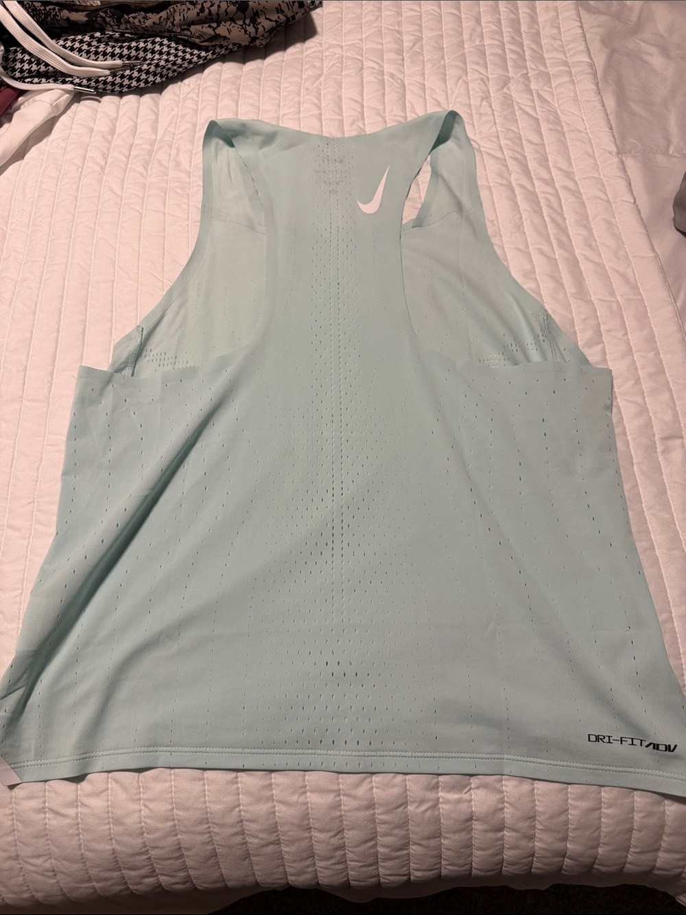 Nike aero swift tank top light Mint Green/blue Racerback size large men running - Picture 3 of 3